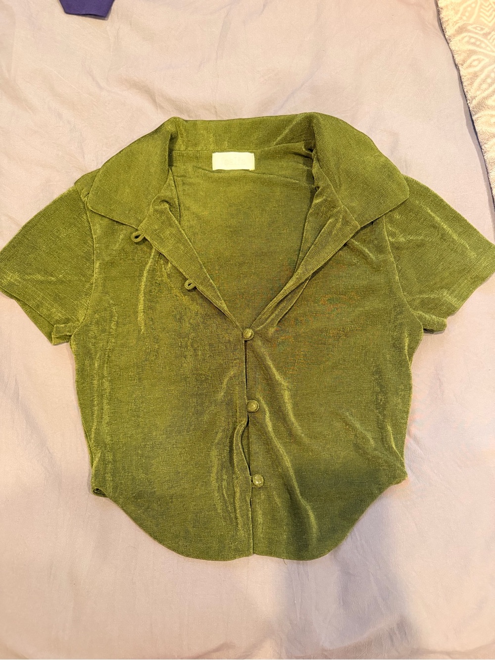 Olive Green Button-Front